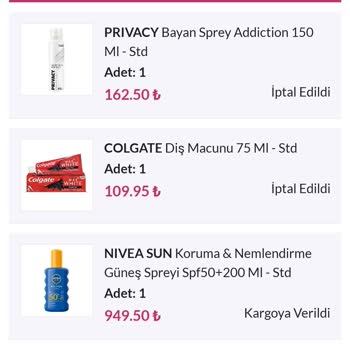 Eve Siparişlerim İptal Ediliyor