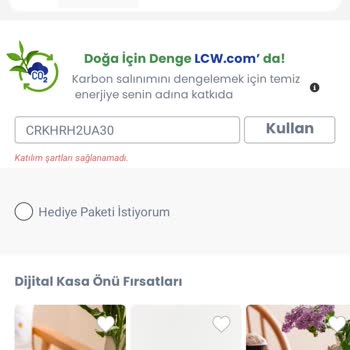 LC Waikiki Çark İndirimini Kullanamıyorum