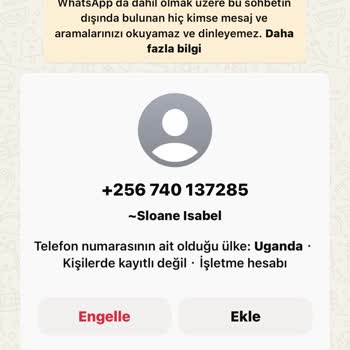 WhatsApp Yabancı Numaradan Gelen Mesaj