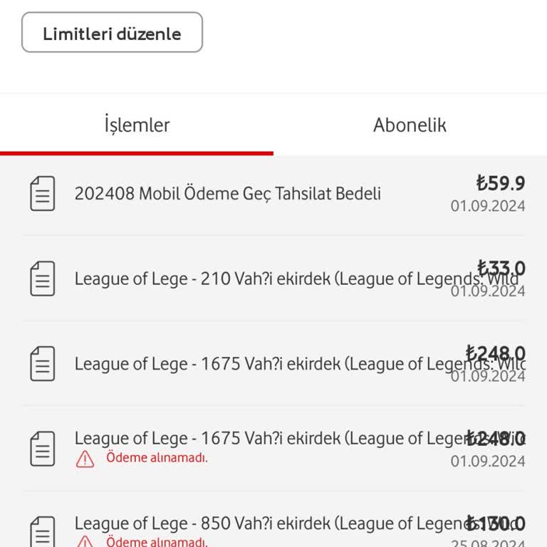 Vodafone Mobil Ödemede Çifte Çekim Sorunu