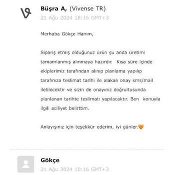Vivense Teslim Edilemeyen Ürün