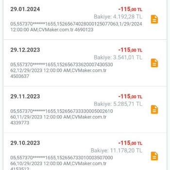 Cvmaker.com.tr Hesabımdan Düzenli Para Çekti