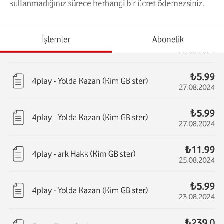 Mobil Ödeme İzni Olmadan Yapılan Çekim