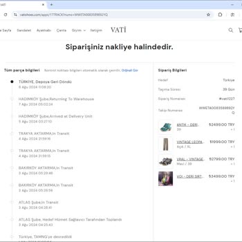 Vati Shoes Parasını Ödediğim Siparişim Gelmiyor!
