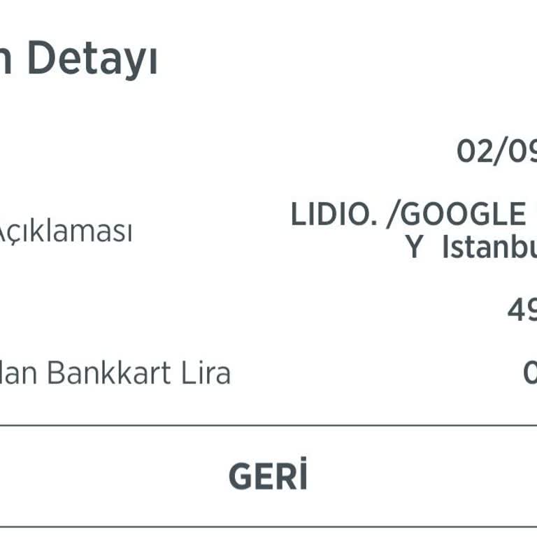 Google Lidio Hesabımdan İznim Dışında Para Çekiyor