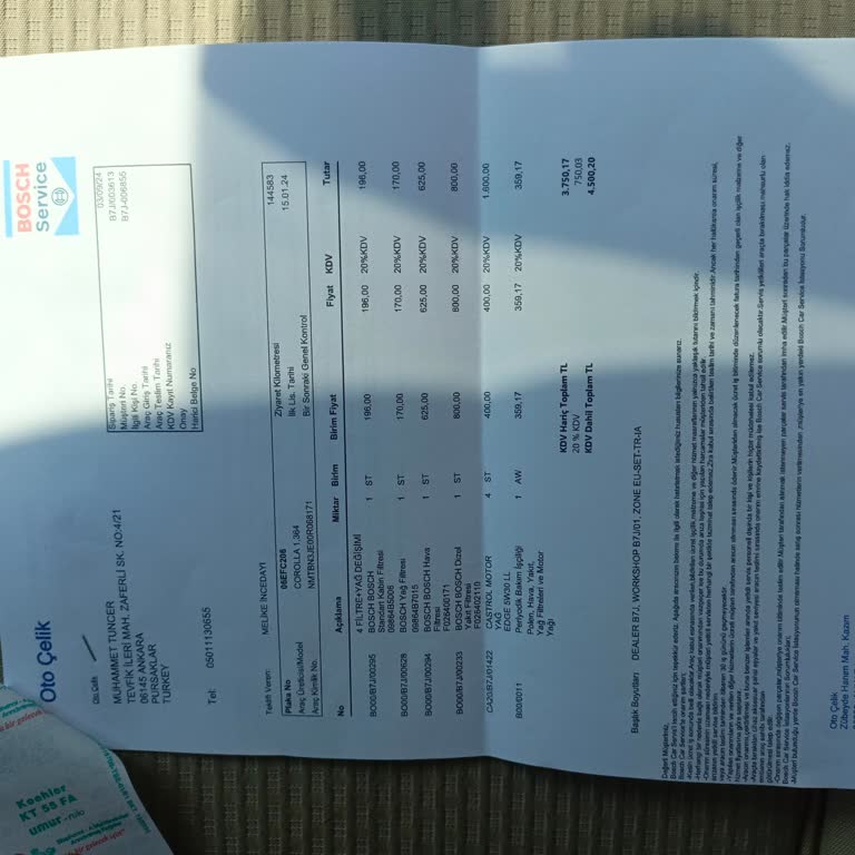 Bosch Car Service Ödeme Noktasında Mağduriyet Yaşattılar