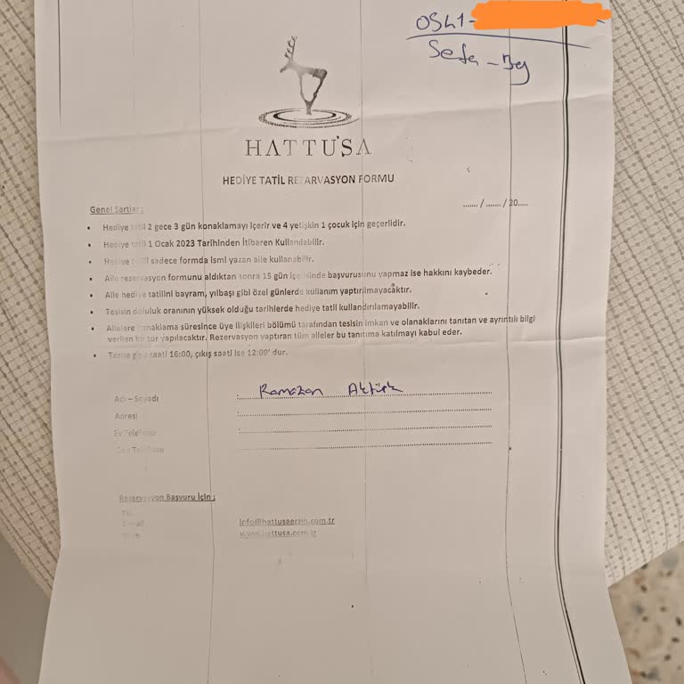 Hattuşa Vacation Thermal Club Erzin Hediye Tatil Aldatması