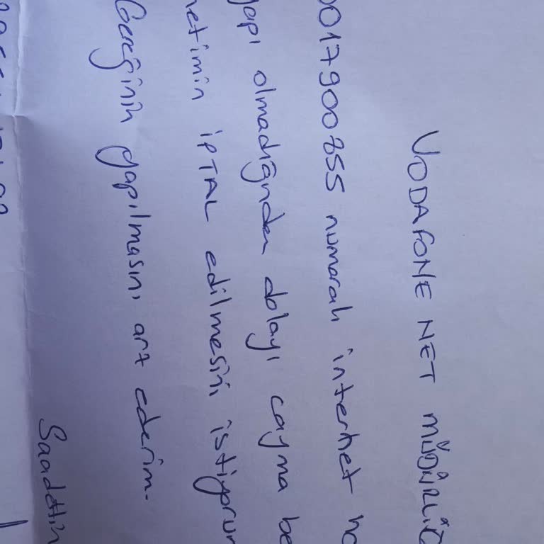 Vodafone Net Hattı İptal Etmiyor