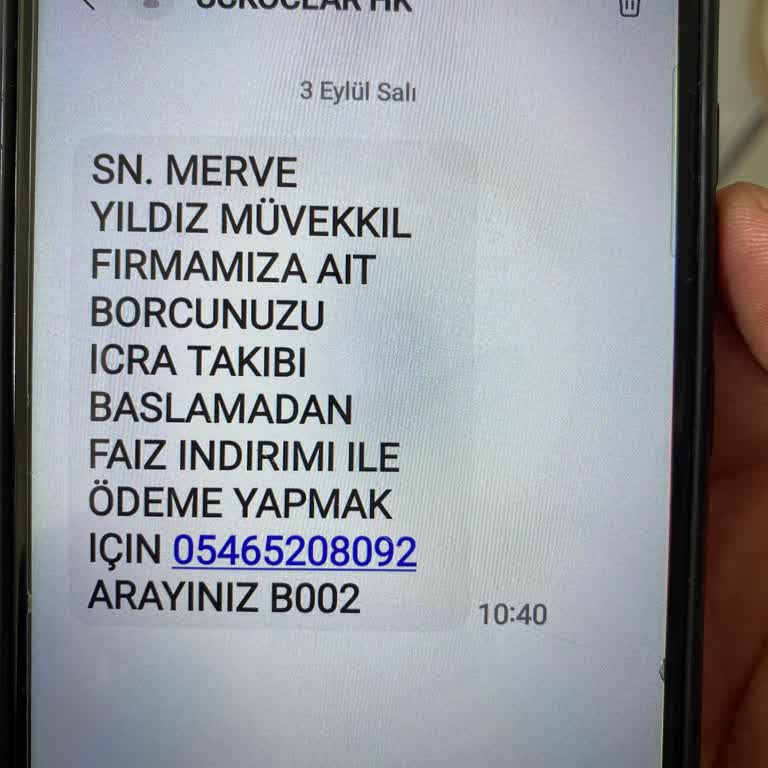 UCKOCLAR HK (SMS) Uckoclar Hk İcra Mesajı Hakkında Şikayet