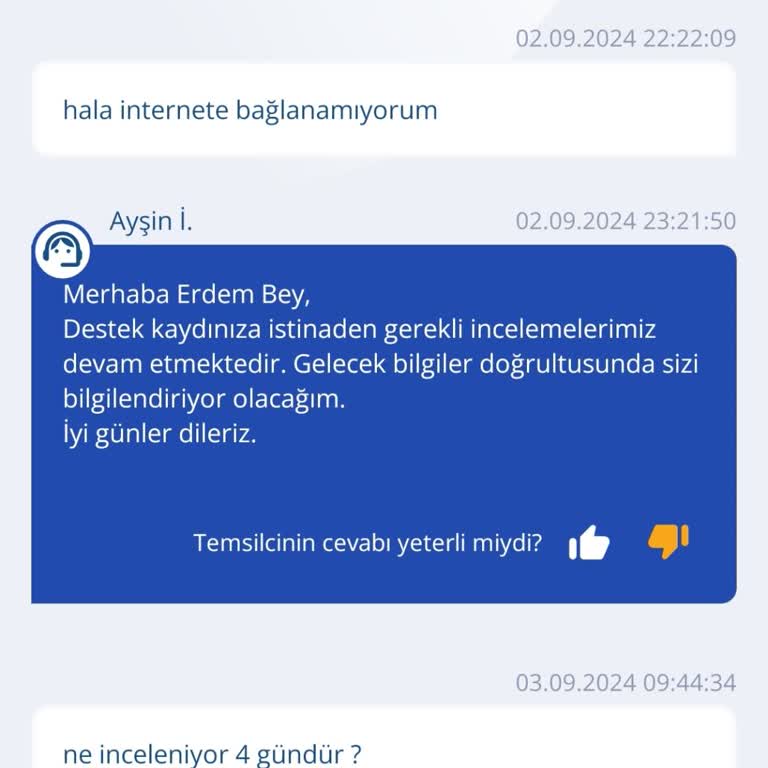 TurkNet Dondurduğum İnternetimi Süre Bitmesine Rağmen Açmıyor.