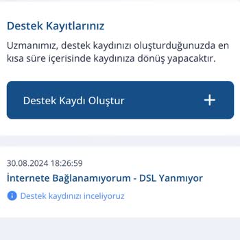 TurkNet İnternet Hizmeti Destek Sorunu