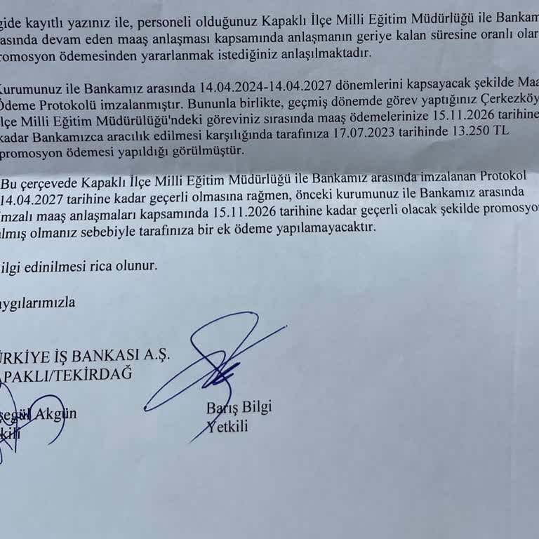 Kapaklı İş Bankası Hakkım Olan Promosyonu Ödemiyor