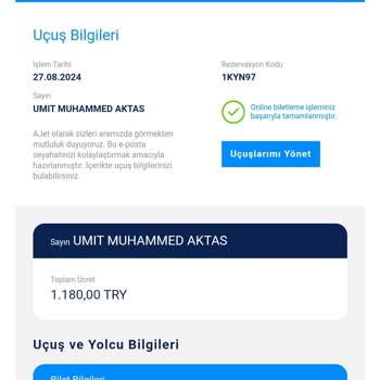 AJet Paranızı Alıp Bilet Vermiyorlar.