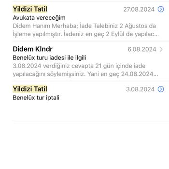 Tatil Yıldızı Ücret İadesi Yapmıyor