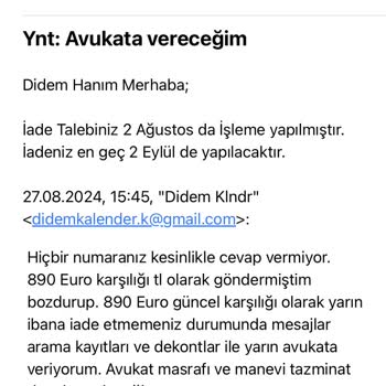 Tatil Yıldızı Ücret İadesi Yapmıyor