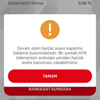 Ziraat Bankası Harçlık Avans İptal