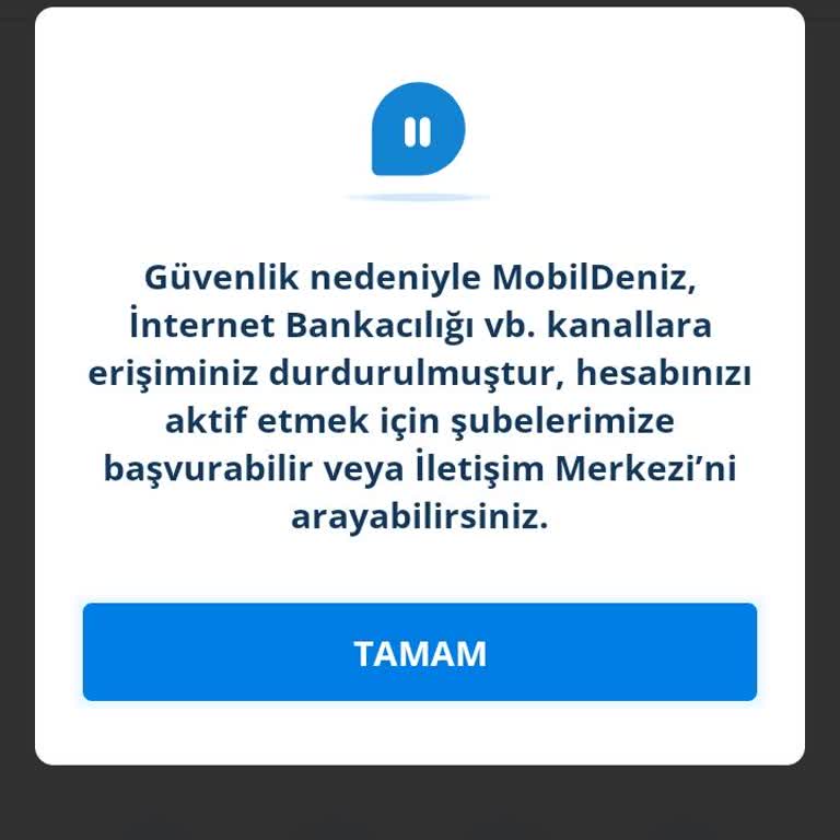 Denizbank Hesabım Bloke Edildi, Mağdur Oldum!