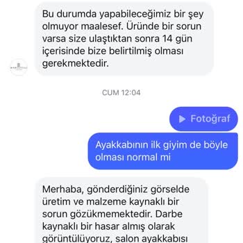 Marcatelli Bir Kere Giyilen Ayakkabının Yanı Patladı