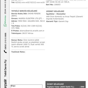Garanti Süresi Yanıltması ve Haksız Servis Ücreti
