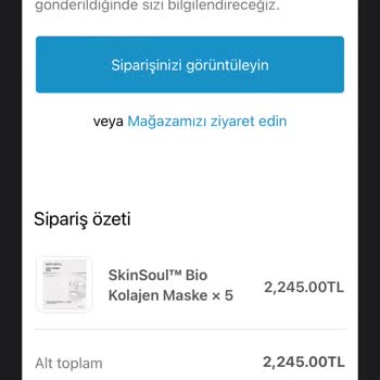 Skin Soul Yanlış Ve Hatalı Ürün Teslimatı