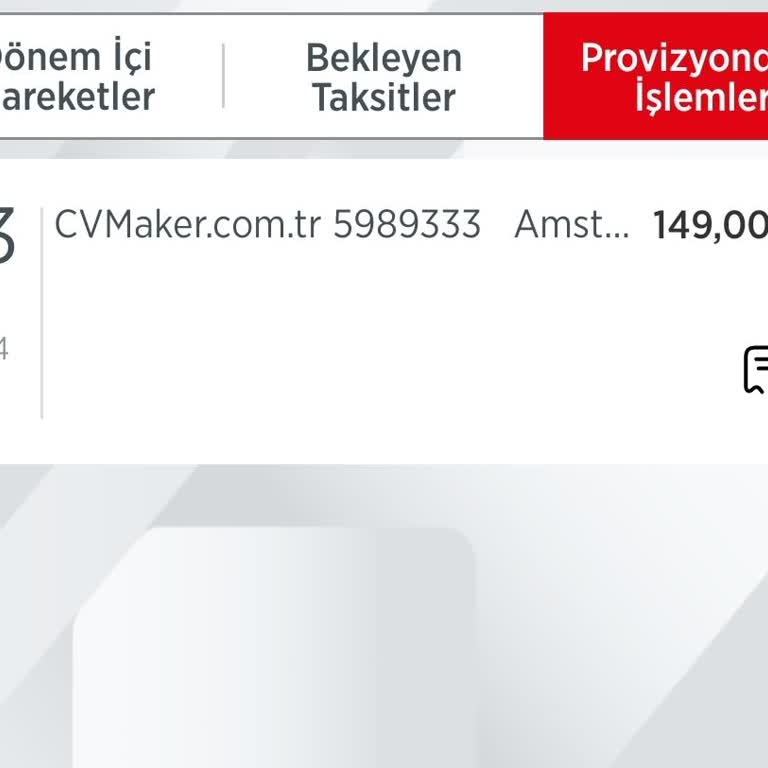Cvmaker.com.tr Beklenmedik Ücret Çekimi Ve İade Talebi