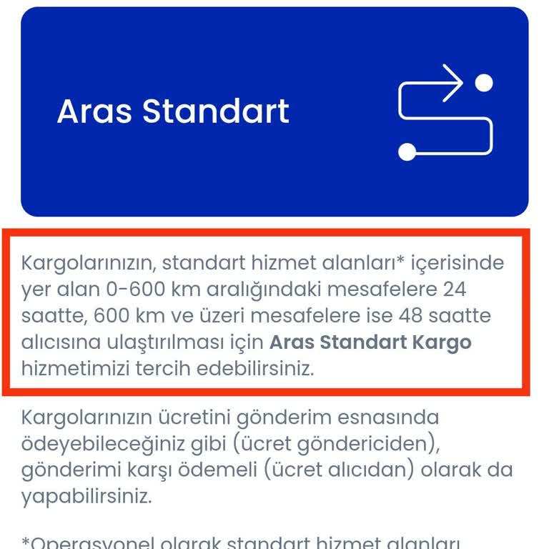 Aras Kargo 24 Saatte Teslim Edilmesi Gereken Kargo Halen İstanbul'da.