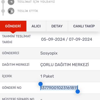 Kargomsende İle Teslim Edilmeyen Ürün