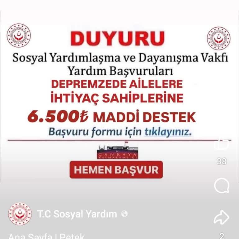 Petek Vakfı Şüpheli Sosyal Destek URL'si İle Kimlik Bilgisi İstismarı