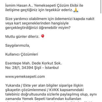 Yemeksepeti İade Tutarımı Yatırmadı!