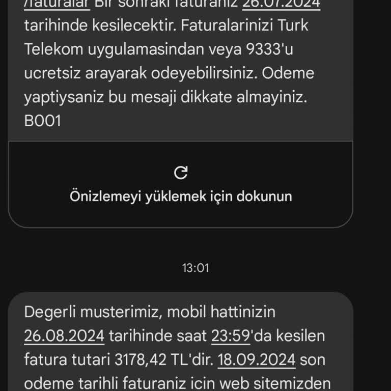 Türk Telekom Gereksiz Fatura Eklemişler
