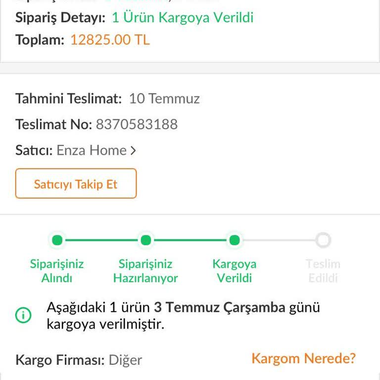 Yataş Trendyol Ve Enza Home Den Şikayetim Var.