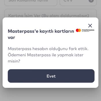 İstanbulkart Uygulaması Masterpass Bilgisi Almıyor