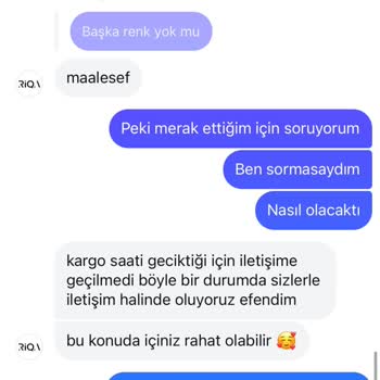 Riqa Style Oyalayan Yalan Söyleyen Satıcı Ve Bilgilendirme Yapmayan Sürat Kargo