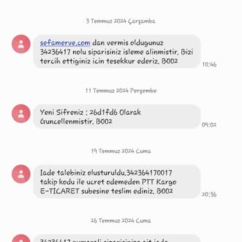 Sefamerve Para İadesi Yapmıyor!