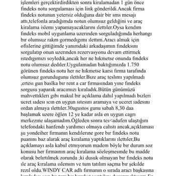 En Uygun Uygulaması Araç Kiralama Windy Car Firması Mağduriyeti