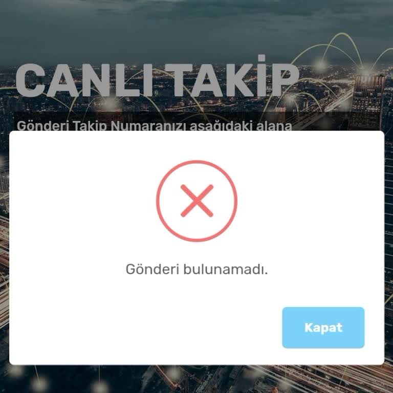 Gratis Kargomu Takip Edemiyorum!