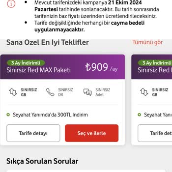Vodafone Taahhüt Sonrası Yüksek Fiyat ve Uygunsuz Teklifler
