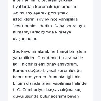 0312 401 12 53 Tuğçe Ü**** 03 Eylül Şikayetim Var