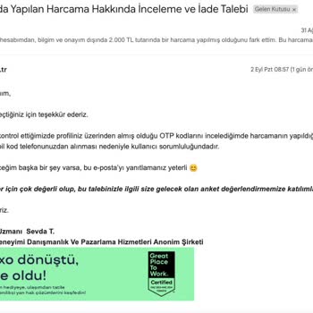 Pluxee İzinsiz 7.000 TL Bakiye Çekimi