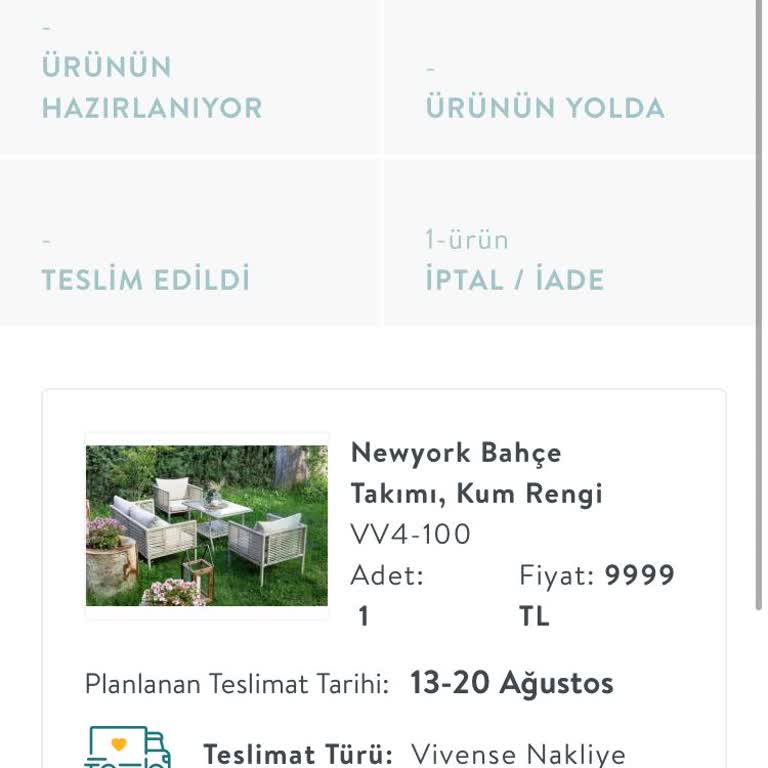 Vivense Tokat Showroom İptal Sonrası Para İadesi Yapmıyor