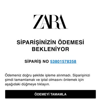 Zara Siparişimi Bir Aydır Göndermiyor