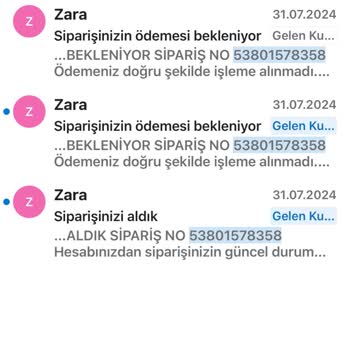 Zara Siparişimi Bir Aydır Göndermiyor