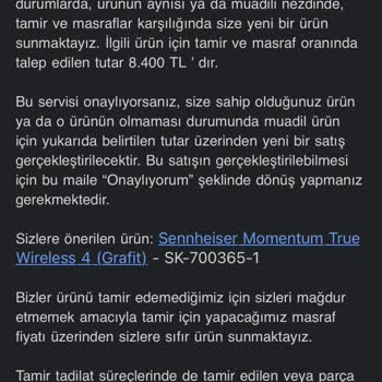 Sennheiser Müşteriyi Mağdur Ediyor
