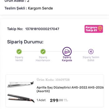 Gratis Siparişim Teslim Edilmiyor Böyle Bir Kargo Yok Yazıyor.