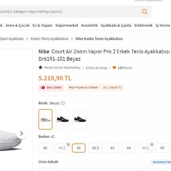 Trendyol'da Sipariş Hatası