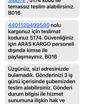 Aras Kargo Teslimatında Yaşanan Sorun