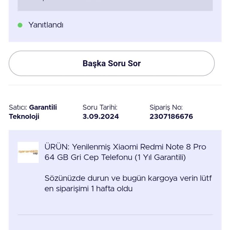 Teknosa Garantili Teknoloji Kargo Ve Teslimat Sorunu