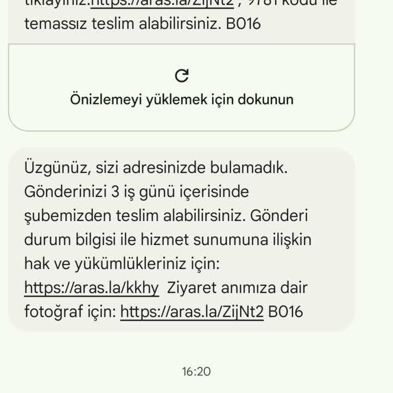 Aras Kargo Aras Kaynarca Şubesi Kargo Teslimat Sorunu