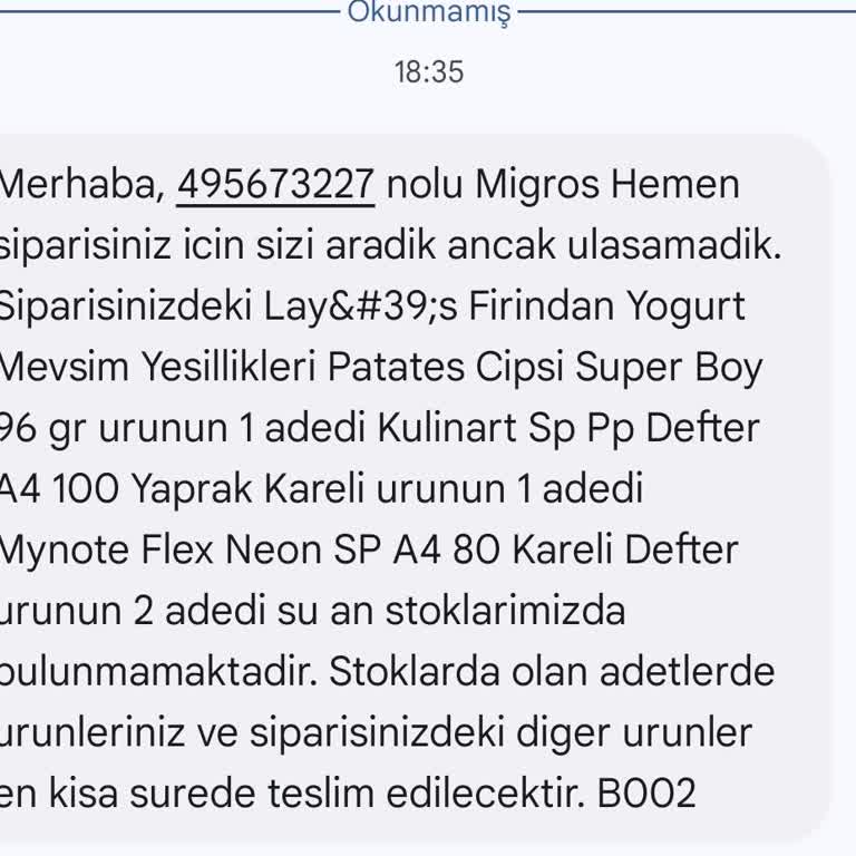 Migros Stokta Olmaması Yalanı