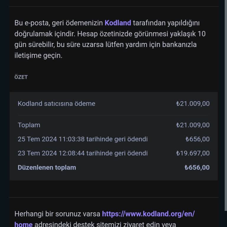 Kodland Kurs İadesinde Gecikme Ve İletişim Sorunları
